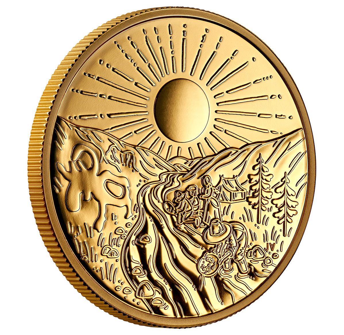 1 oz. Pure Gold Coin – 125th Anniversary of the Klondike Gold Rush