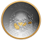 1 oz. Pure Silver Concave Coin – 125<sup>th</sup> Anniversary of the Klondike Gold Rush: Panning for Gold