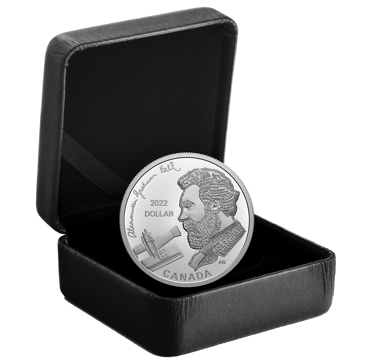 Alexander Graham Bell Great Inventor Silver Coin 1$ Canada 2022 