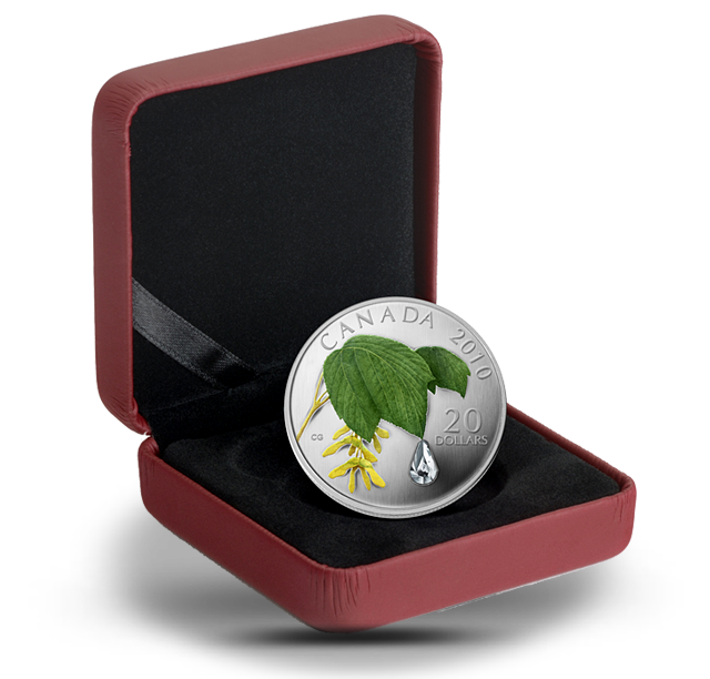 Fine Silver Coin - Maple Leaf Crystal Raindrop (2010) | The Royal