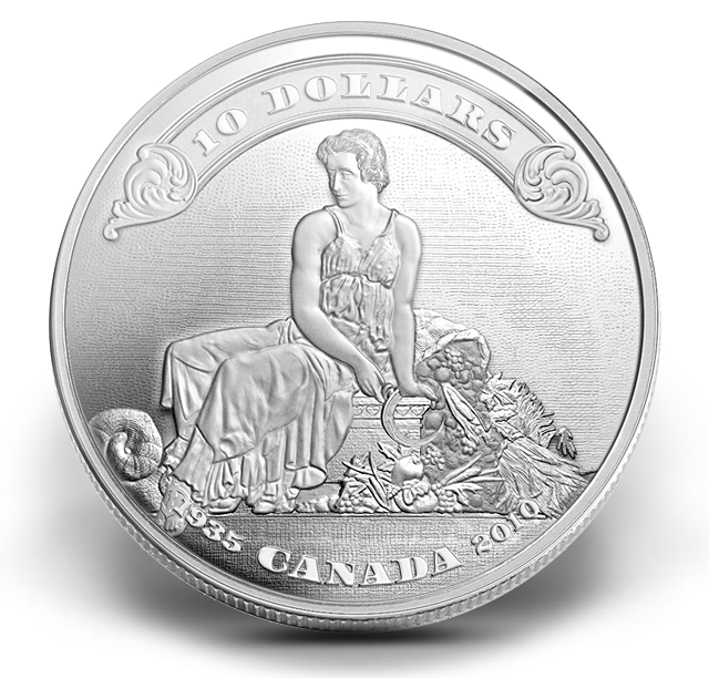 Fine Silver Coin - 75th Anniversary of the First Bank Notes (2010