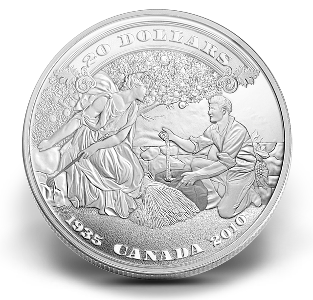 Fine Silver Coin - 75th Anniversary of the First Bank Notes (2010