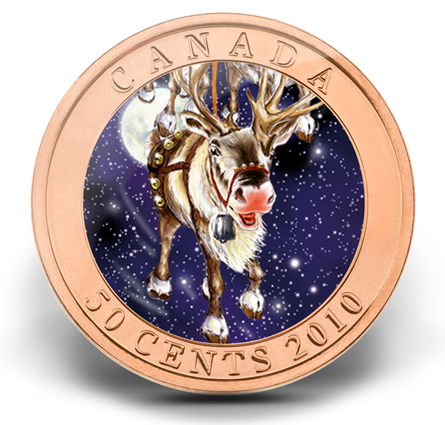 Holiday Coin - Santa and the Red-nosed Reindeer (2010) | The Royal