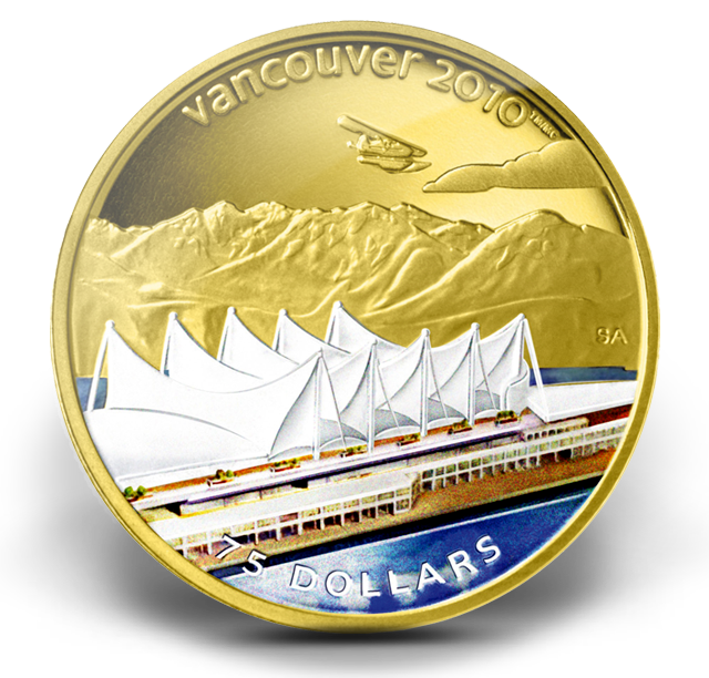 $75 Gold Coloured Coin – Home of the 2010 Olympic Winter Games