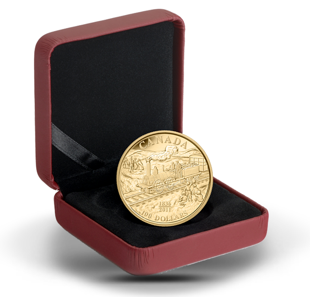 14-Karat Gold Coin - 175th Anniversary of Canada's First Railway