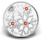 Fine Silver Coin - Hyacinth Red Small Crystal Snowflake (2011)