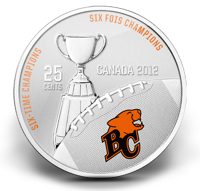 The BC Lions - Coloured Coin and Stamp Set (2012) | The Royal