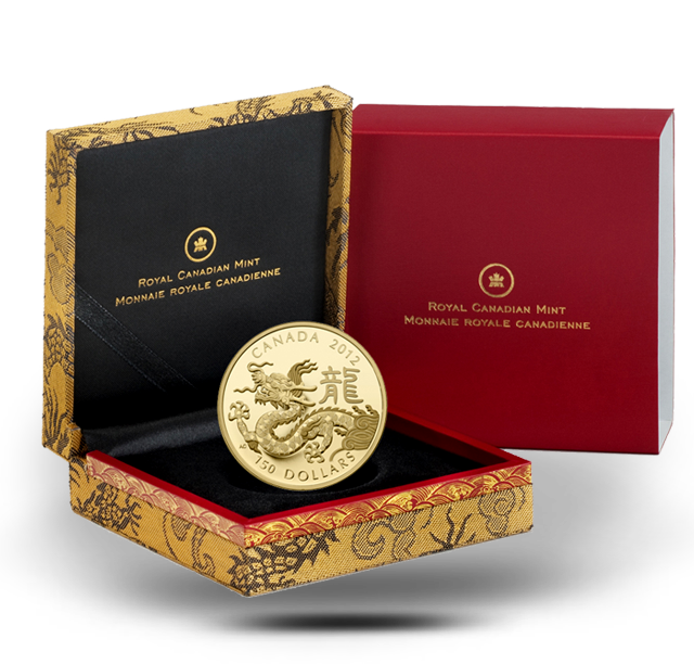 Gold Classic Chinese Zodiac Coin - Year of the Dragon (2012) | The