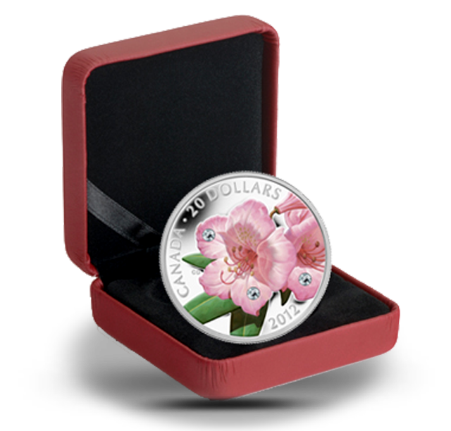クリスタルトーンズ G#-25 DeadSeaSaltPlatinum Fine Silver Coin - Rhododendron Crystal Dew Drop (2012) | The