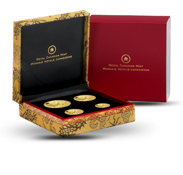Fine Gold Fractional Set - Year of the Dragon - Mintage: 500 (2012