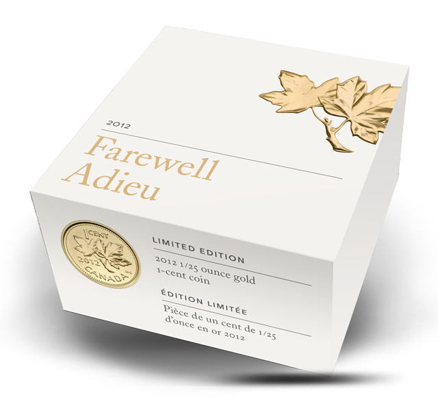 1/25 oz Fine Gold Coin - Farewell to the Penny (2012) | The Royal
