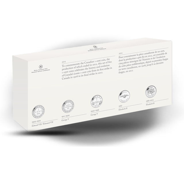 Fine Silver 5 Coin Set - Farewell to the Penny - Mintage: 5000