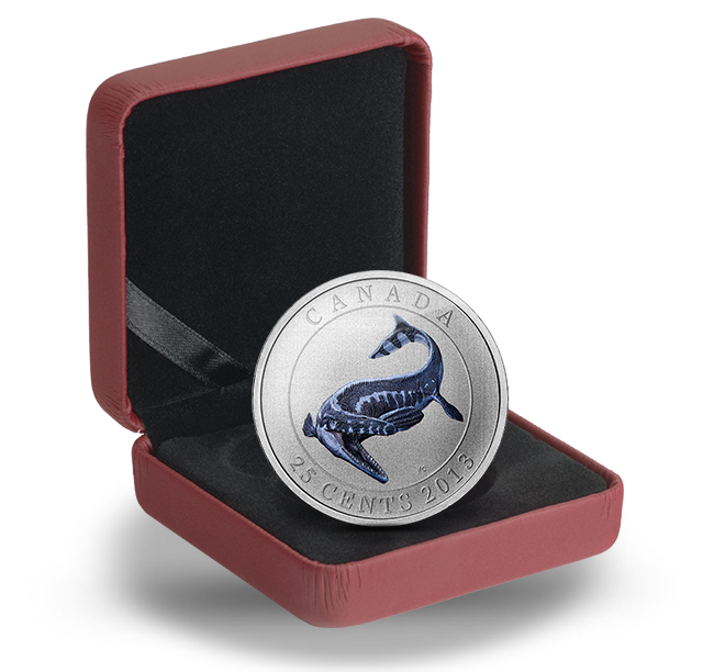 Prehistoric Animals: Tylosaurus Pembinensis - 25-Cent Coloured