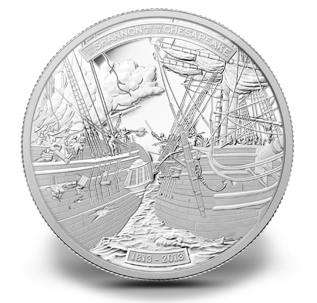 5 oz Fine Silver Coin - HMS Shannon & USS Chesapeake - Mintage