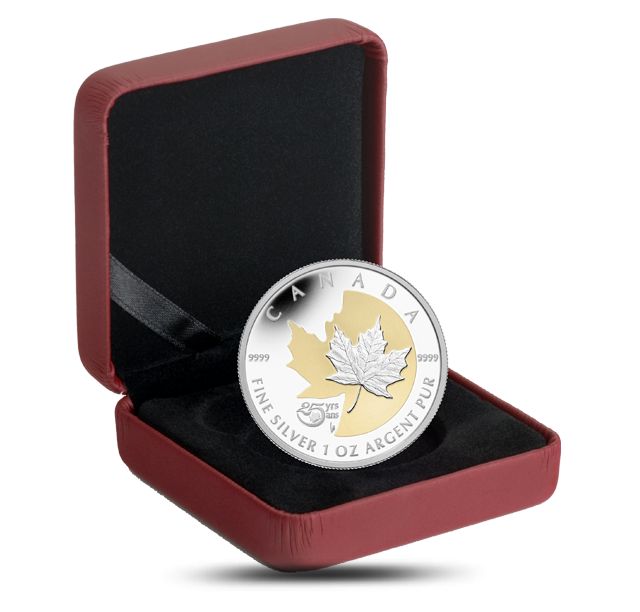 1 oz Fine Silver Coin - 25th Anniversary of the Silver Maple Leaf 1 oz Fine Silver Coin - 25th Anniversary of the Silver Maple Leaf