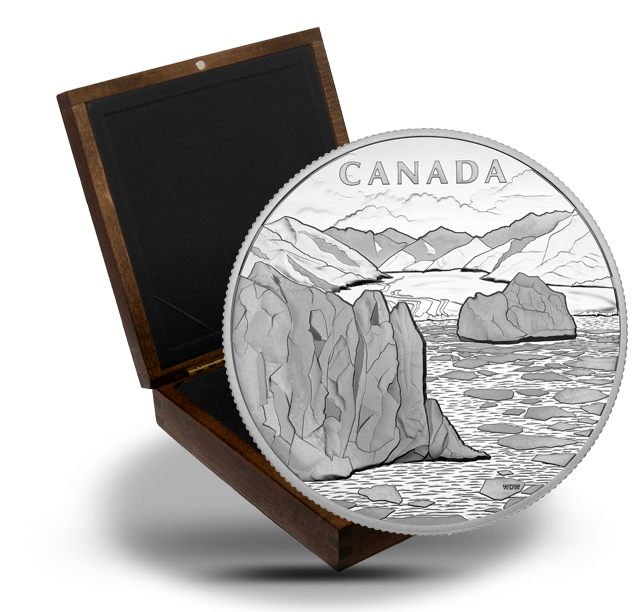 1 Kilo Fine Silver Coin - Canada's Arctic Landscape - Mintage: 750