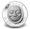 Fine Silver Ultra High Relief Coin - Grandmother Moon Mask - Mintage: 6000 (2013)
