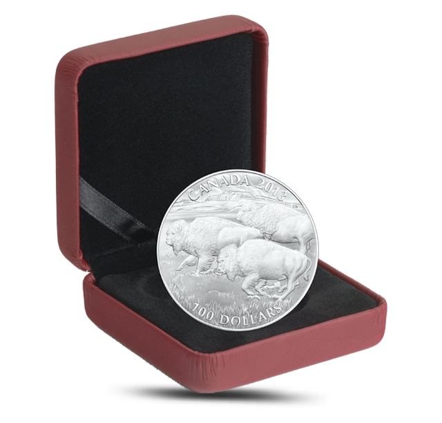 $100 for $100 Fine Silver Coin - Bison (2013) | The Royal Canadian