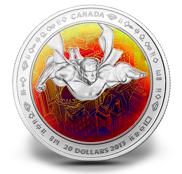1 oz $20 Fine Silver Hologram Coin - Superman™ & Metropolis