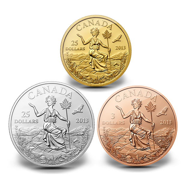 3-coin Allegory Set (2013) | The Royal Canadian Mint