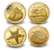 Ensemble de quatre pièces de 1/25 oz en or pur (2013)