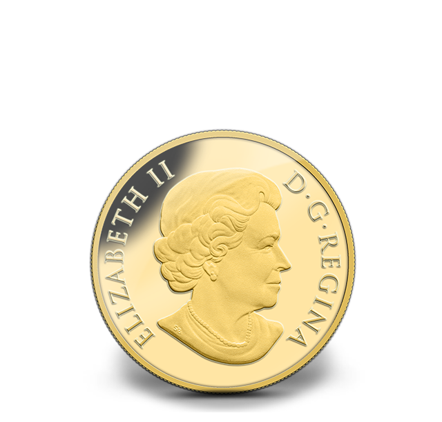 Reference image of 0.5 g Pure Gold Coin - Rocky Mountain Bighorn Sheep - Mintage: 10000 (2014)