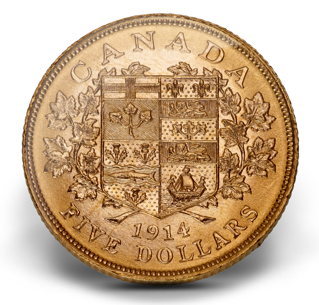 1914 $5 Premium Hand-Selected Gold Coin - Canada's First Gold