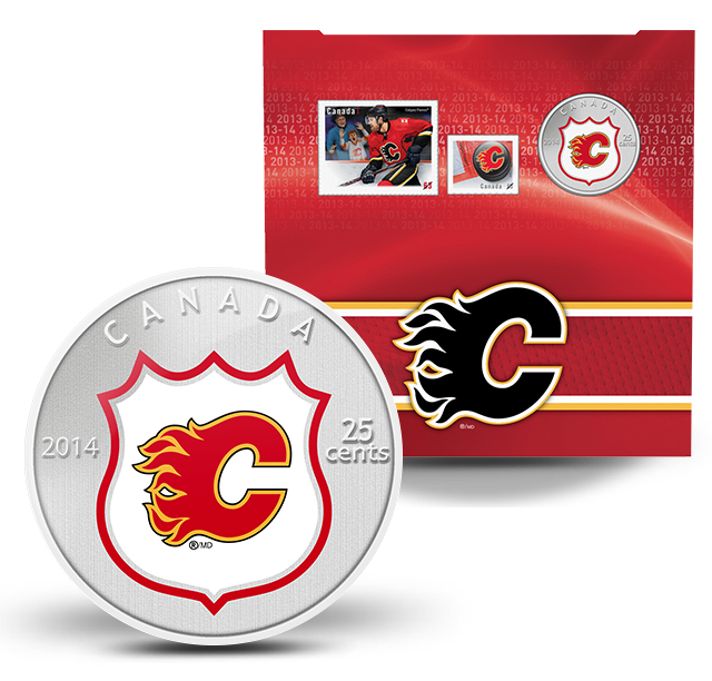 Reference image of NHL ® Coin and Stamp Gift Set -Calgary Flames® (2014)