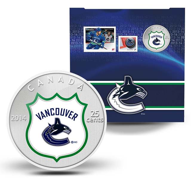 Reference image of NHL ® Coin and Stamp Gift Set -Vancouver Canucks® (2014)