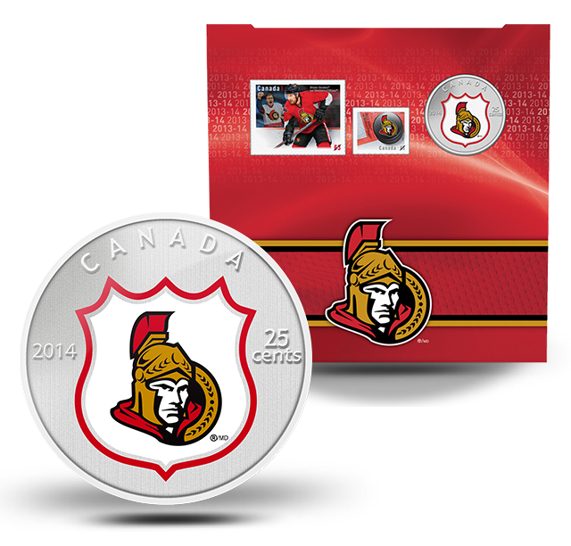 Reference image of NHL ® Coin and Stamp Gift Set -Ottawa Senators® (2014)