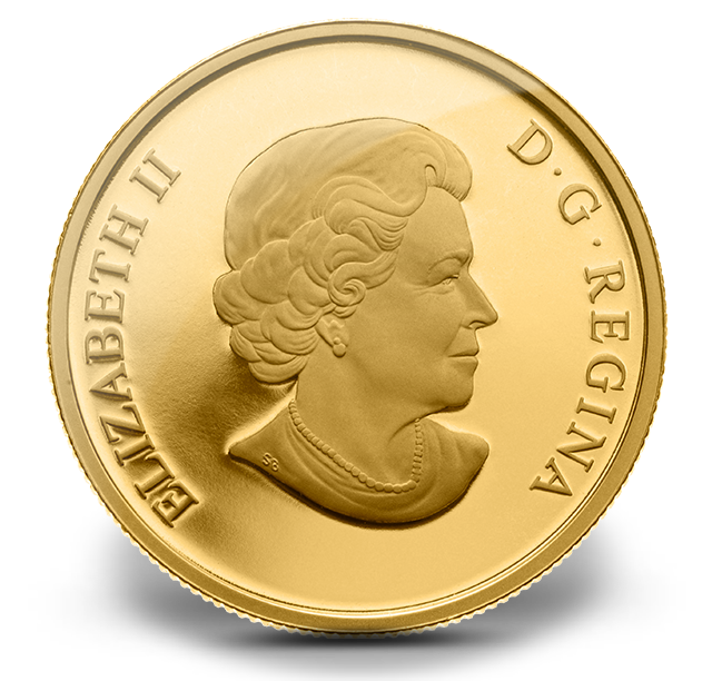 Reference image of 1 oz Pure Gold Coin - Bald Eagle Protecting Her Nest - Mintage: 350 (2014)