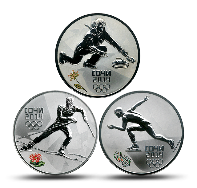 Collection #2: 1 oz Sterling Silver 3-Coin Subscription: Sochi