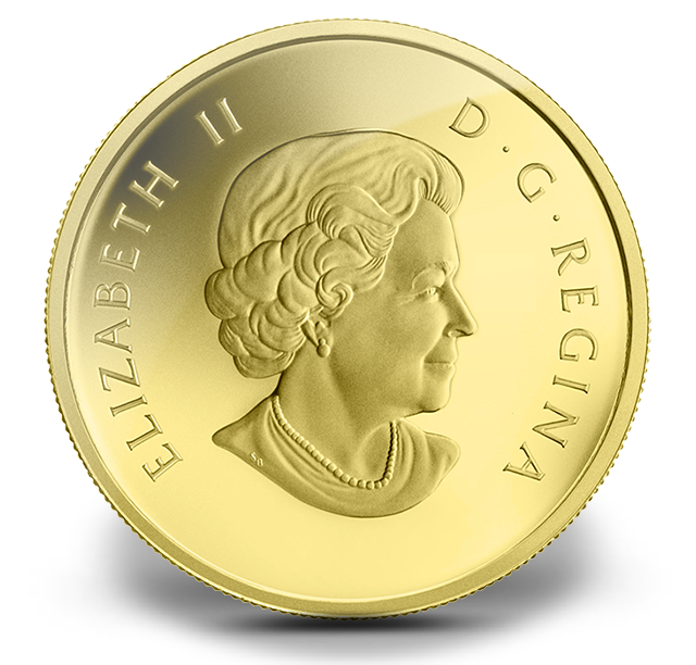Reference image of 1/10 oz Pure Gold Coin - The Grizzly Bear - Mintage: 4000 (2014)