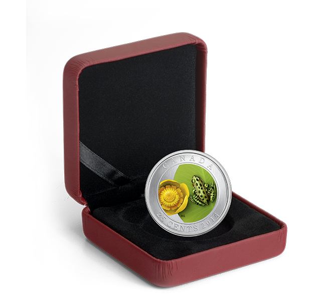 Coloured Coin - Water-lily and Leopard Frog (2014) | The Royal
