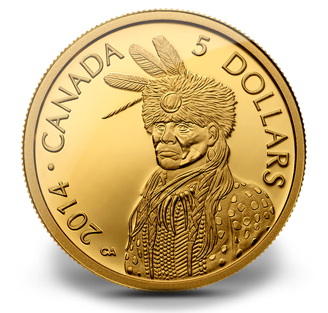Pure Gold Coin - Portrait of Nanaboozhoo - Mintage: 3,000 (2014