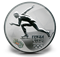 1 oz. Sterling Silver 3-Roubles Coin - Speed Skating: Sochi 2014 Winter Olympics