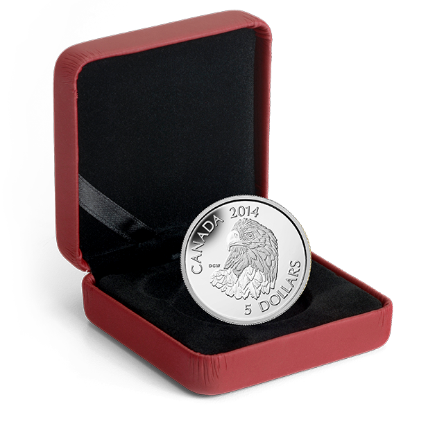 Reference image of 1/10 oz. Fine Platinum Coin - Bald Eagle - Mintage: 3,000 (2014)