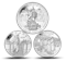 Mobilisation pour la Première Guerre mondiale : Collection de trois pièces en argent fin - Comprend