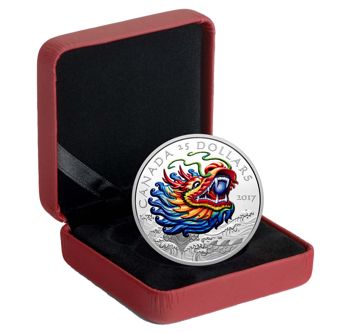 Dragon Boat Festival - Pure Silver Ultra-High Relief Coloured Coin