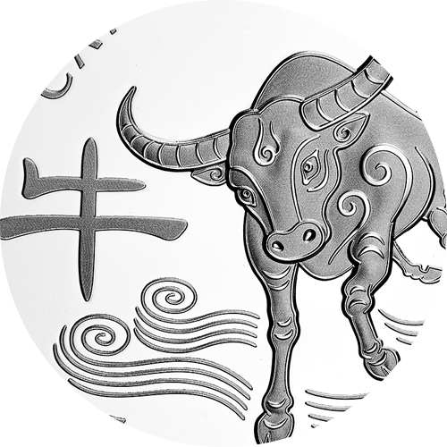 Reference image of Year of the Ox - 1 oz. Pure Silver Coin