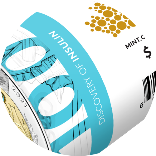 Reference image of $2 Discovery of Insulin Coloured Special Wrap Roll