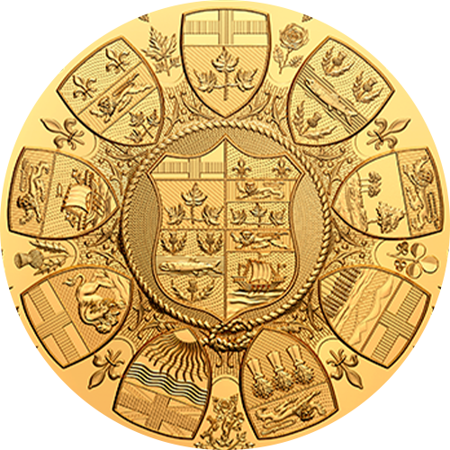 Reference image of 1 Kilogram Pure Gold Coin - Archival Treasures: 1912 Heraldic Design