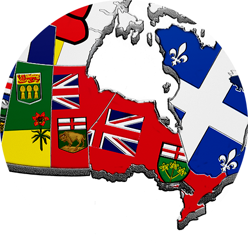 Flags over Canada