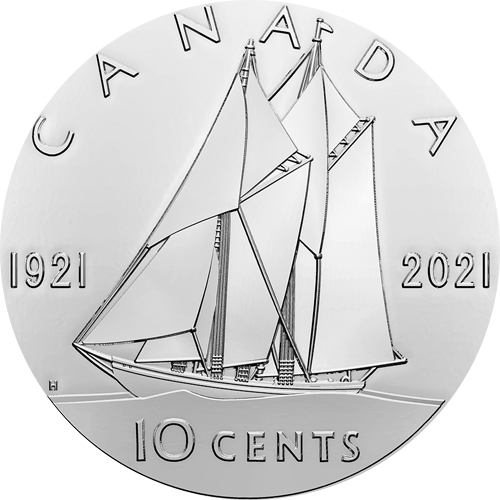 steel composition 2019 Canada Classic Bluenose design proof finish 10 cent 