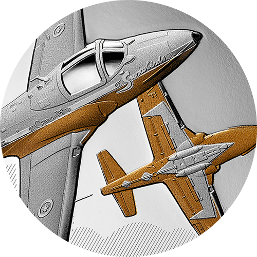 Reference image of 5 oz. Pure Silver Coin - The Snowbirds: A Canadian Legacy