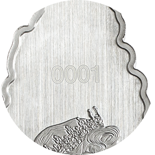 Reference image of 1 oz. Pure Silver Coloured Coin – Holiday Tree