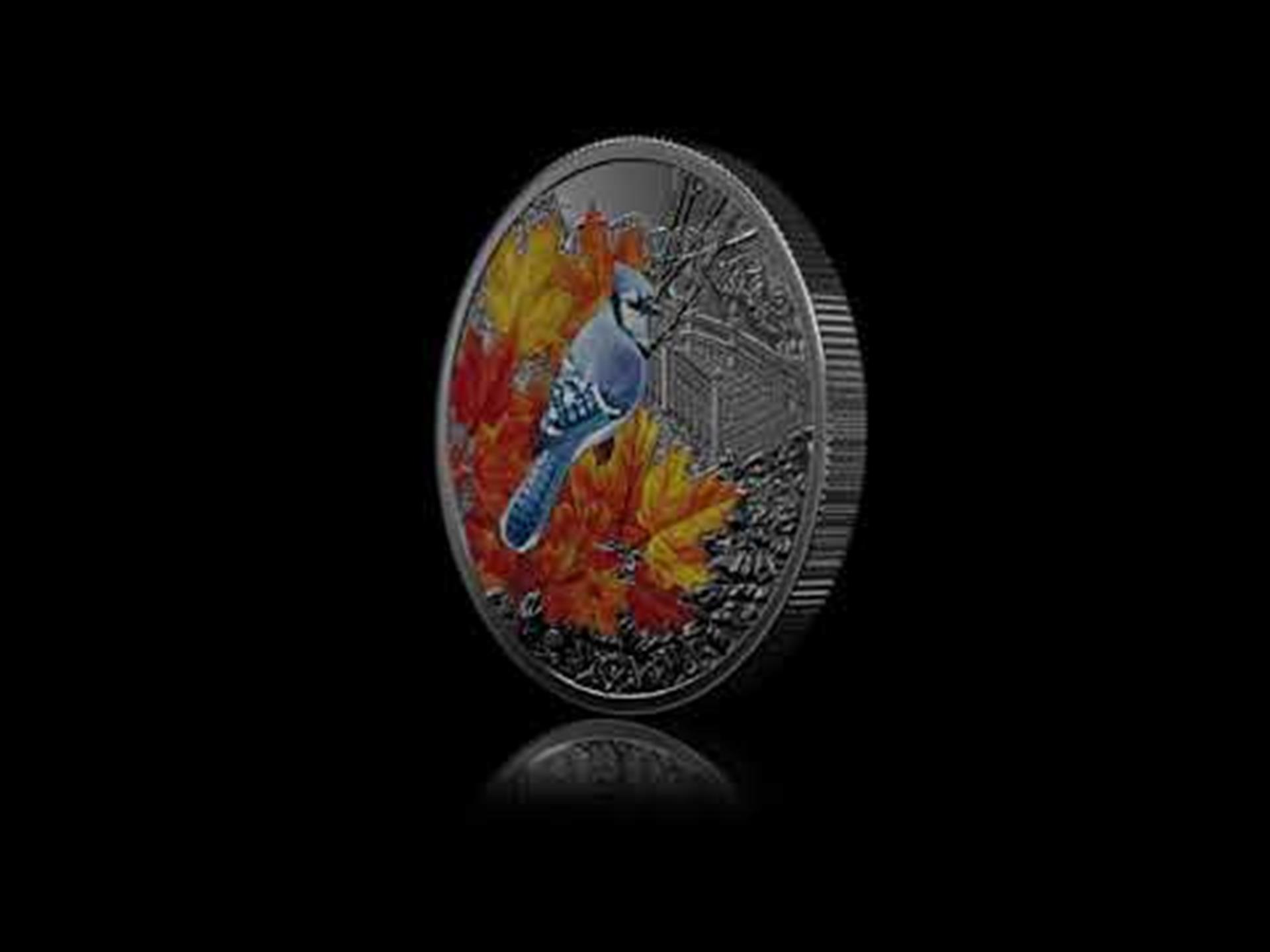 1 oz. Pure Silver Coin Colourful Birds Blue Jay The Royal Canadian