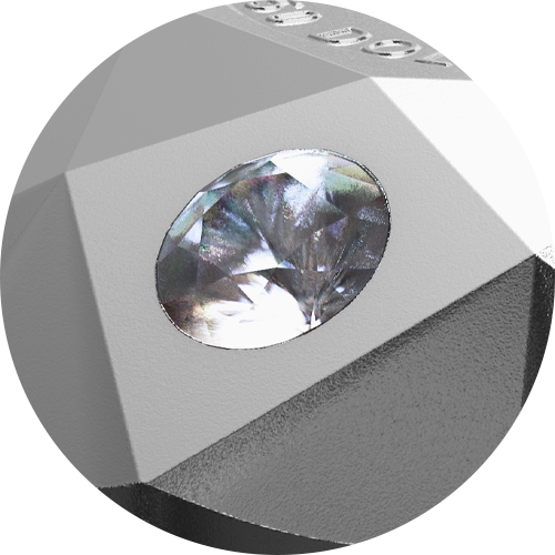 Reference image of Pure Gold Diamond-Shaped Coin – Forevermark Black Label Round Diamond