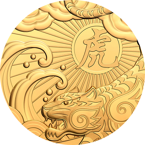 Reference image of Pure Gold One Kilogram Coin - Lunar Year of the Tiger