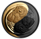 1 oz. Pure Silver Gold-Plated Coin – Black and Gold: The Sea Otter
